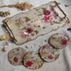 Ensemble Plateau & Sous-verres "Bloom"