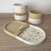 Ensemble terrazzo beige