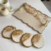 Ensemble Plateau & Sous-verres "Luna"
