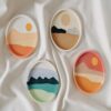 Sous-verres paysages colorés