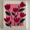 Toile tulipes roses